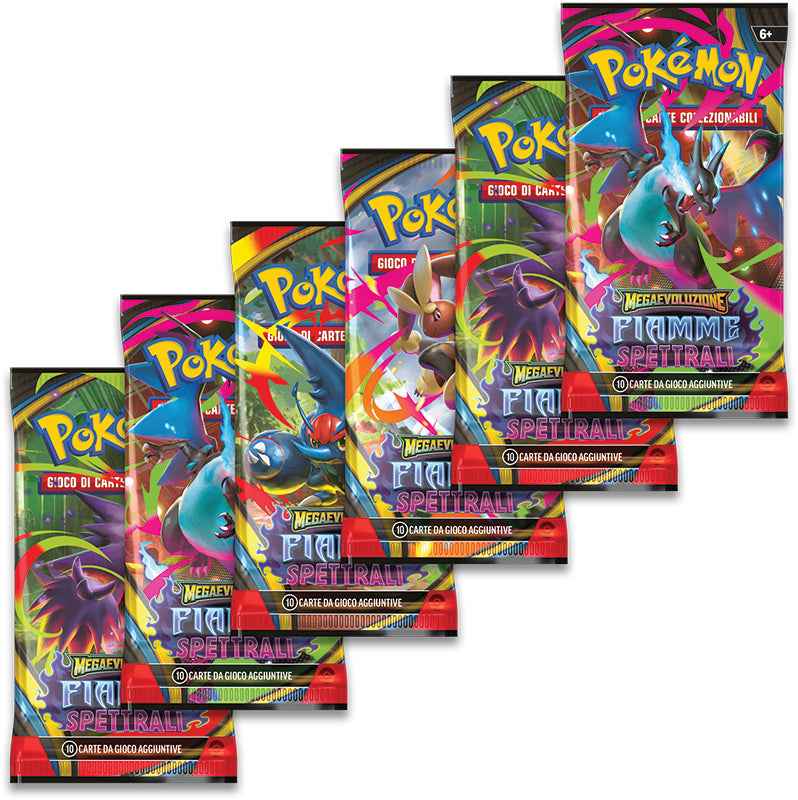 Pokémon Megaevoluzione Fiamme Spettrali Pack 6 Buste ITA