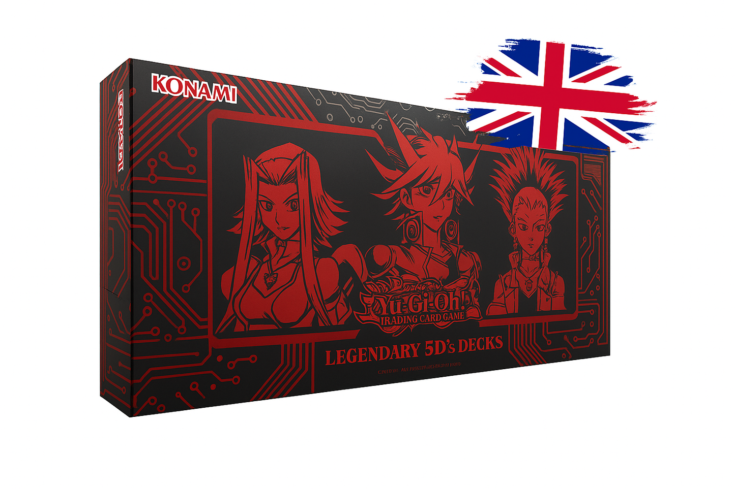 Yu-Gi-Oh box with UK flag