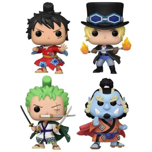 Funko Pop! Animation: One Piece - Set 4 Figure Luffytaro, Sabo, Roronoa Zoro, Jinbe - OnyTCG