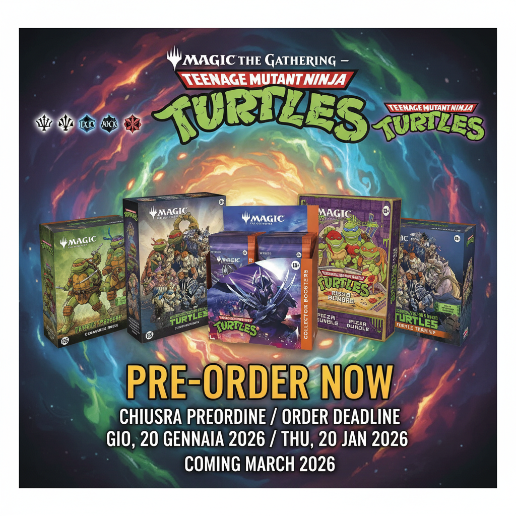 Banner MTG TMNT - Pre-order con Deadline