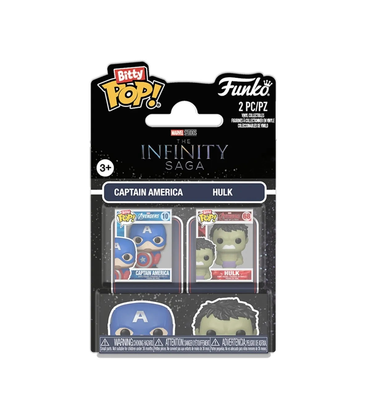 Funko Bitty POP! 2-Pack Captain America & Hulk - Marvel