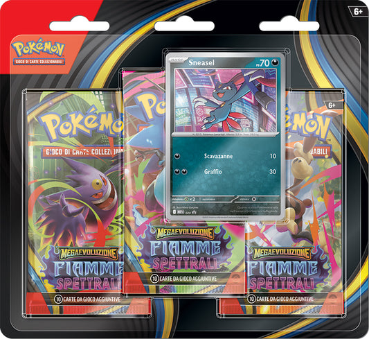 Pokémon Megaevoluzione Fiamme Spettrali 3 Pack Blister (IT) - Preordina - OnyTCG