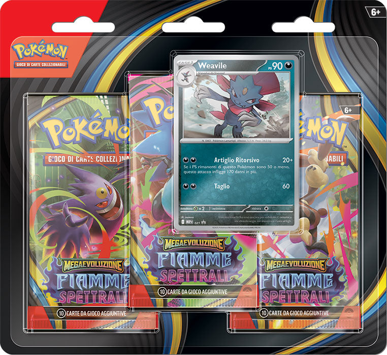Pokémon Megaevoluzione Fiamme Spettrali 3 Pack Blister (IT) - Preordina - OnyTCG