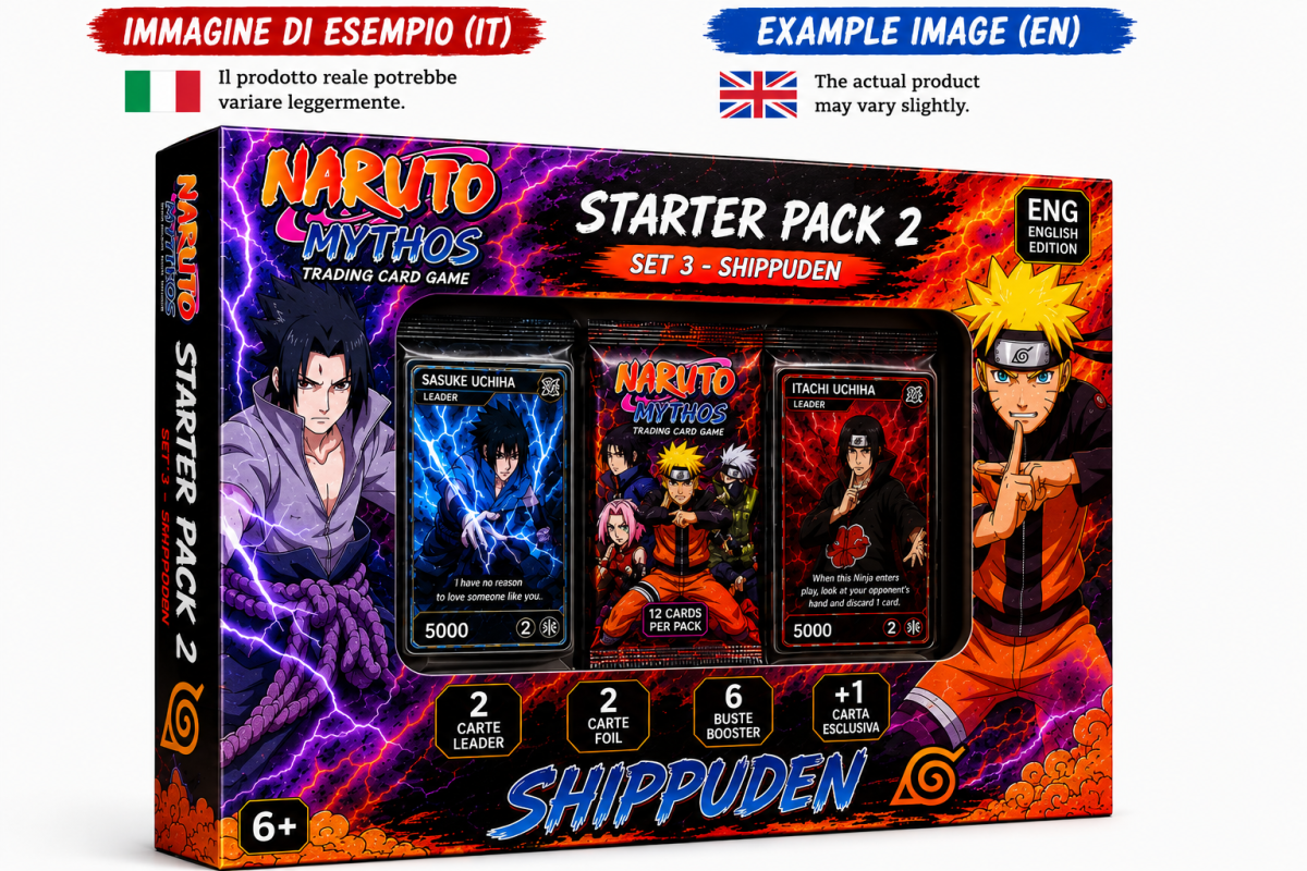 Naruto Mythos TCG Starter Pack 2 Set 3 Shippuden Window Box