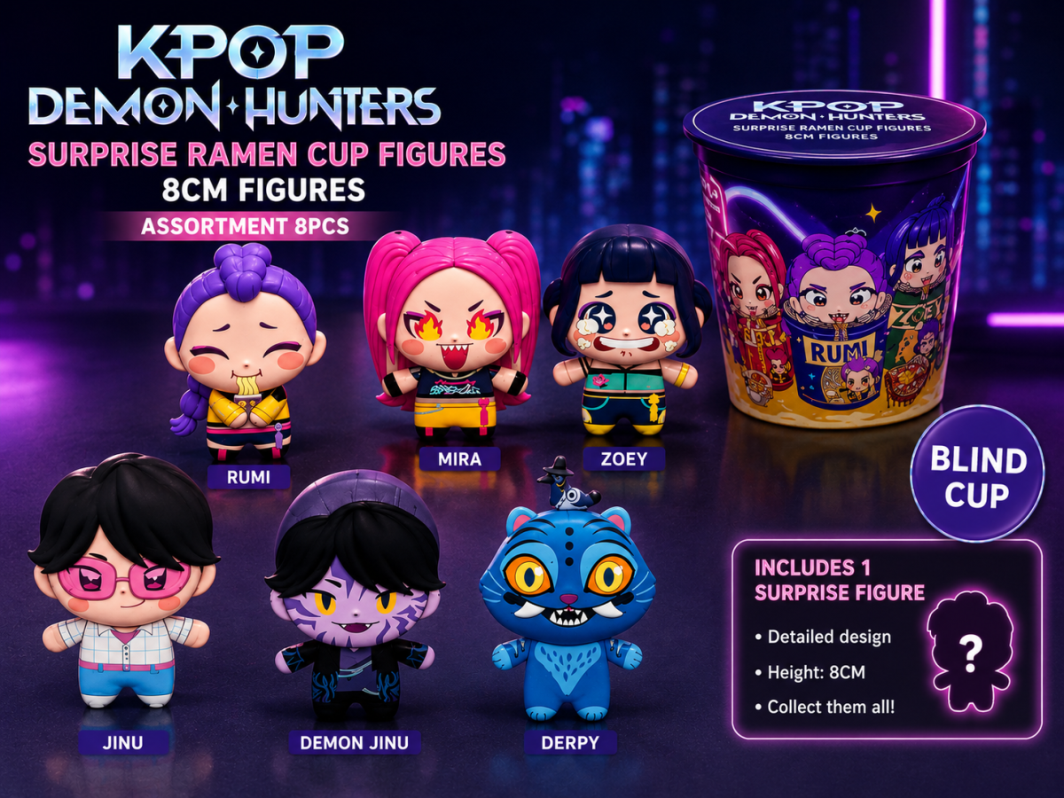 KPOP Demon Hunters Surprise Ramen Cup Figures 8CM
