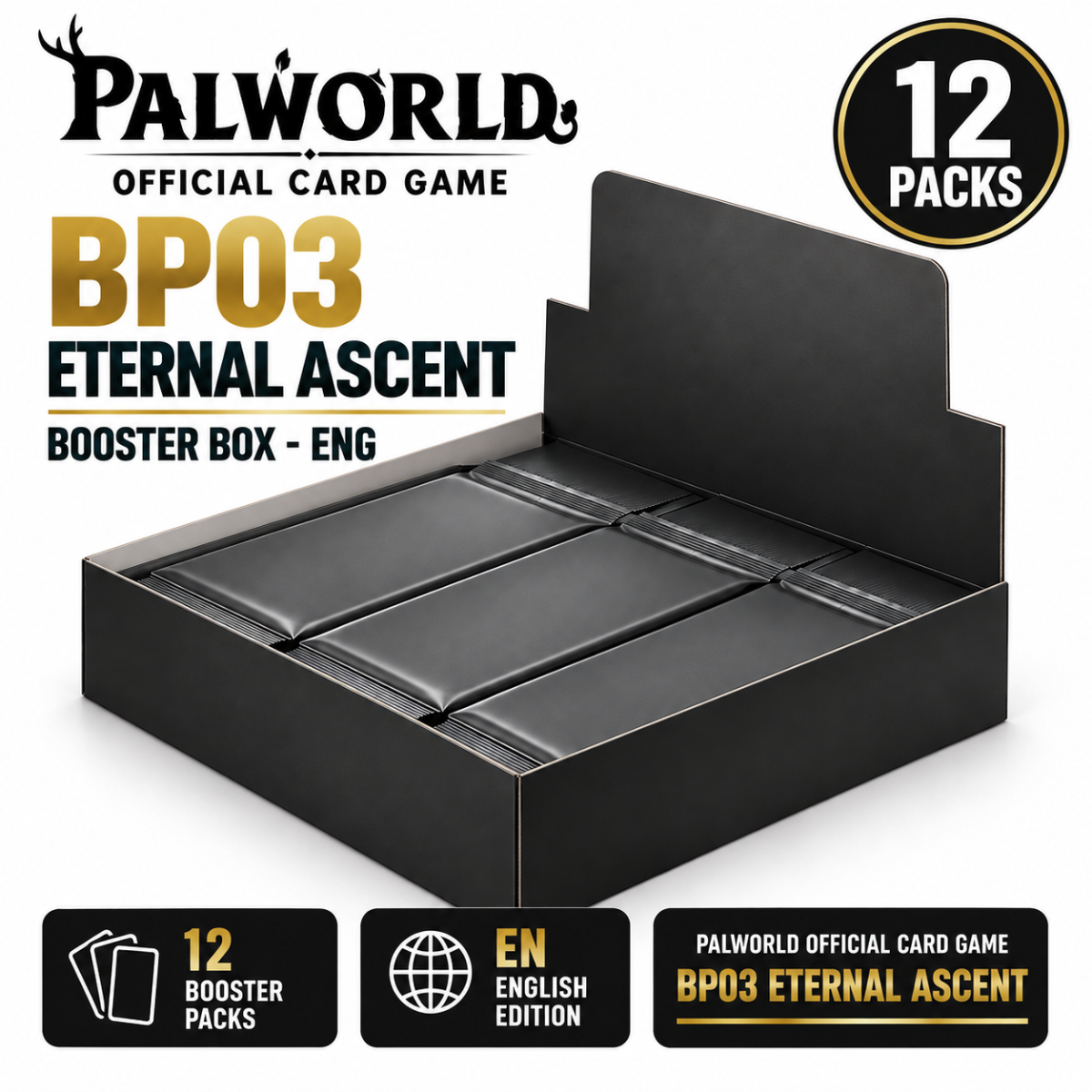 Palworld Official Card Game BP03 Eternal Ascent Booster Box 12 Packs EN
