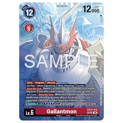 Digimon Gallantmon EX13-015 Special Rare EN Near Mint