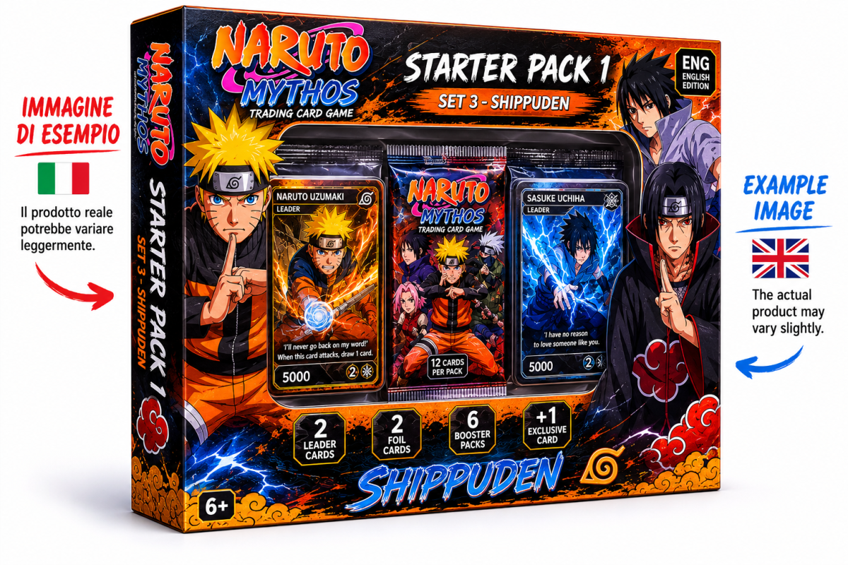 Naruto Mythos TCG Starter Pack 1 – Set 3 Shippuden Window Box ENG