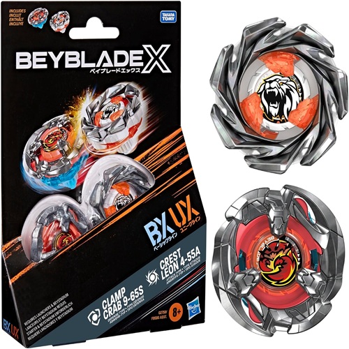 Beyblade X Dual Pack Crest Leon 4-55A and Clamp Crab 9-65S